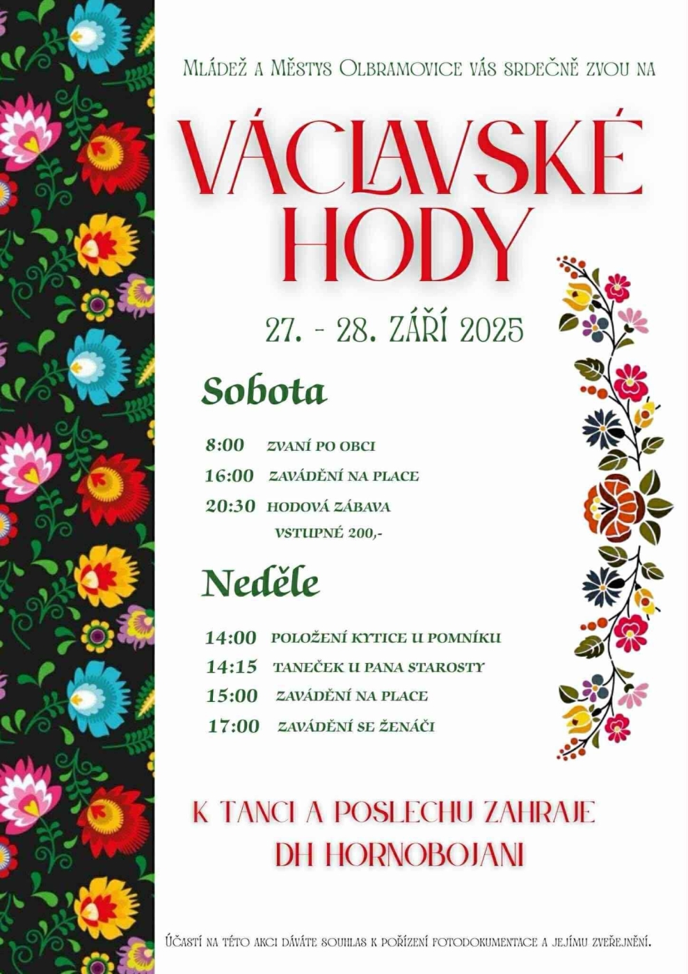 Svatováclavské hody Olbramovice 2025