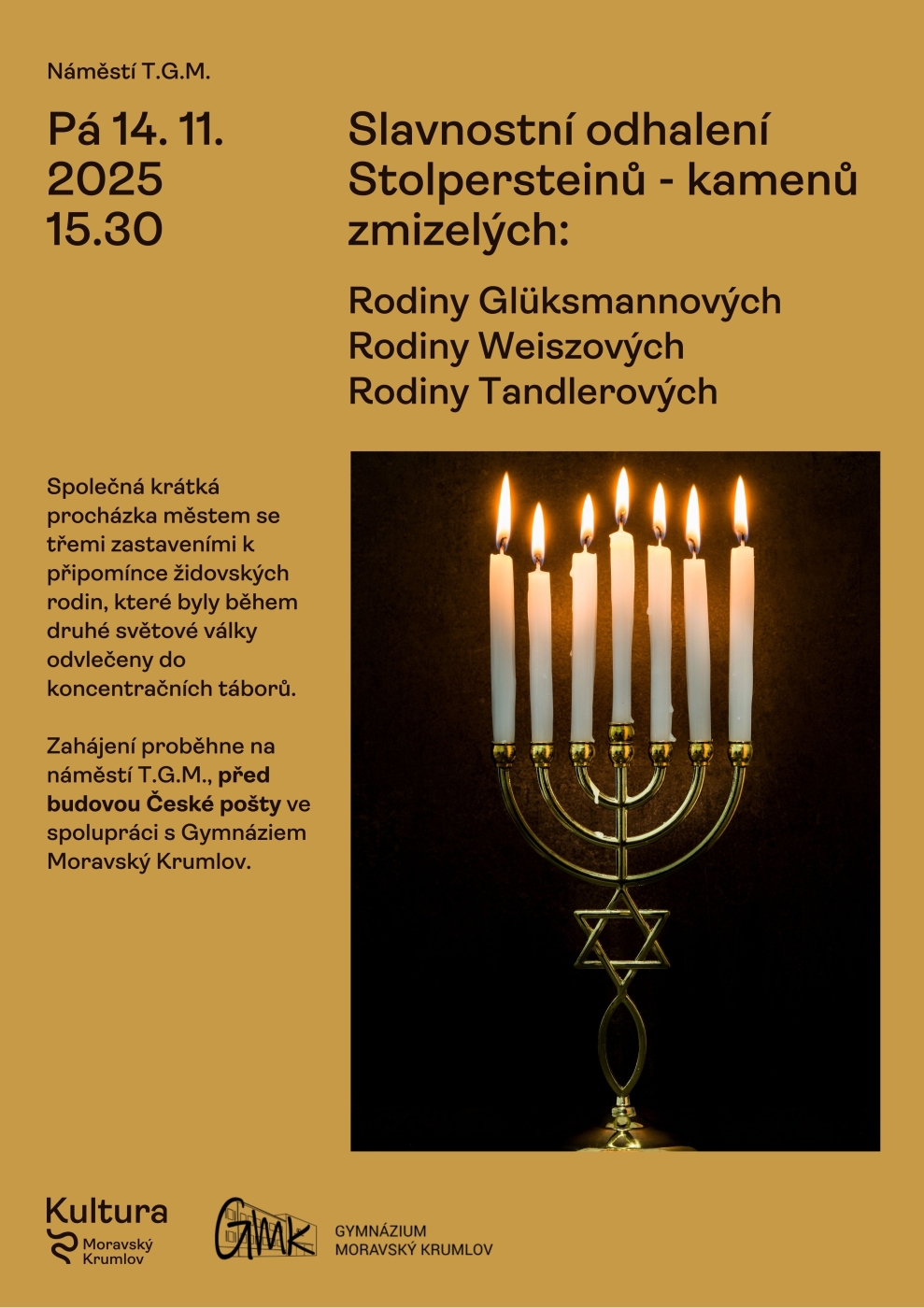 Slavnostní odhalení Stolpersteinů - Kamenů zmizelých