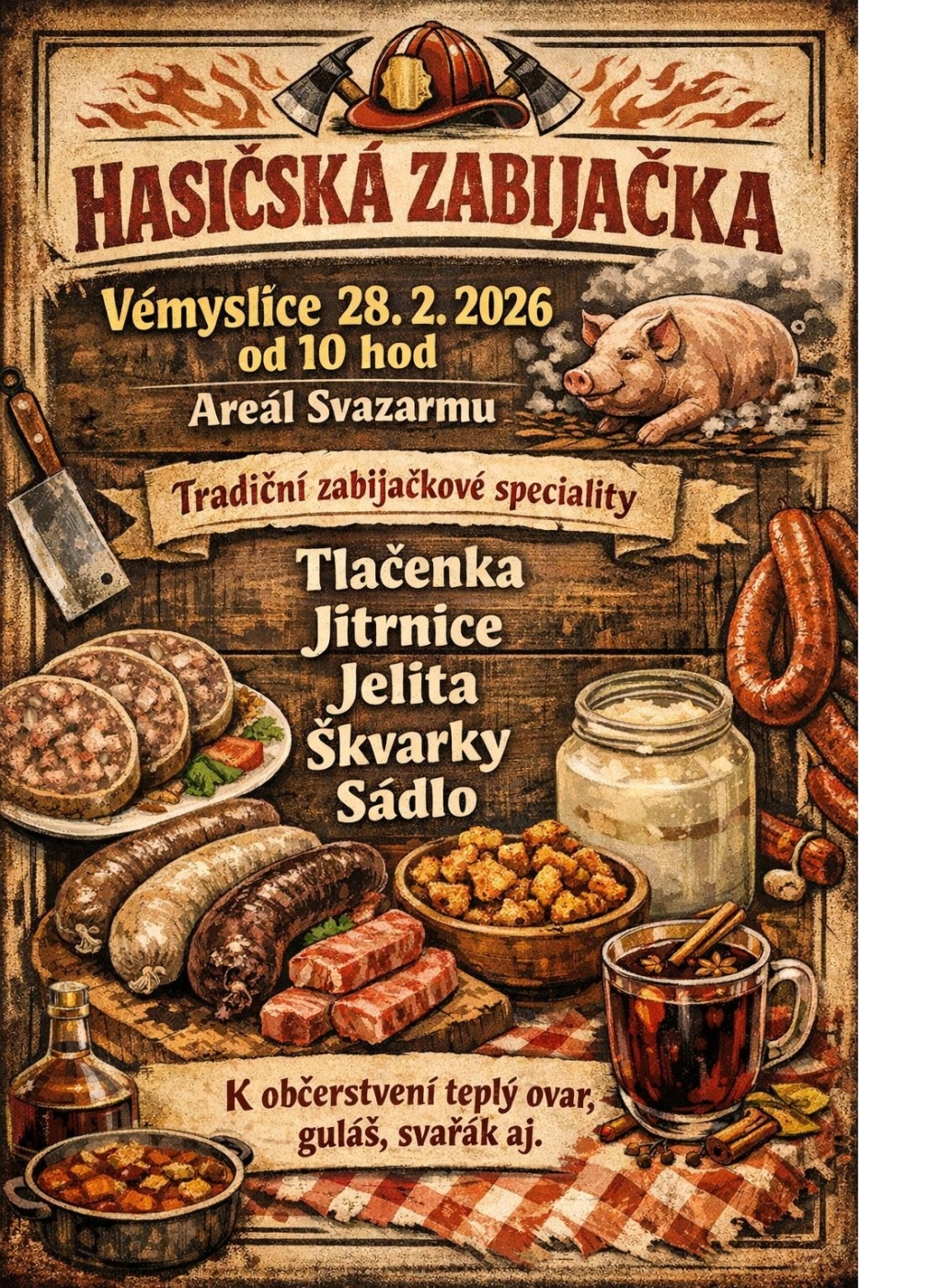 Hasičská zabijačka ve Vémyslicích