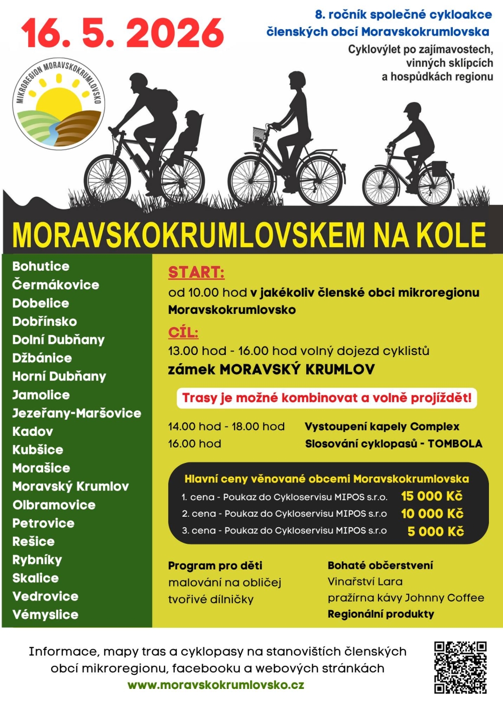 Moravskokrumlovskem na kole 2026