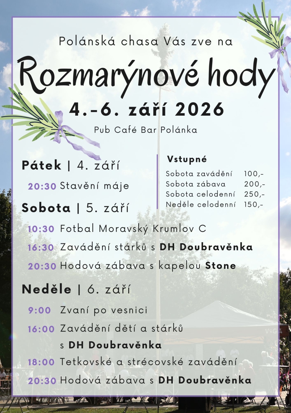 Tradiční Rozmarýnové hody v Polánce u MK